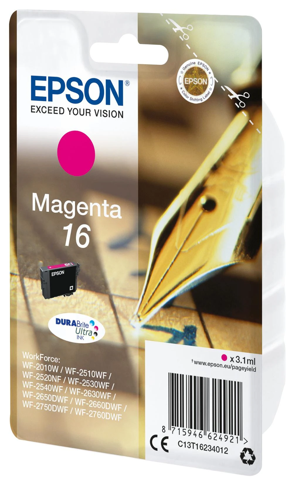 Epson Ink No.16 Magenta LC (C13T16234010) 3,1 ml
