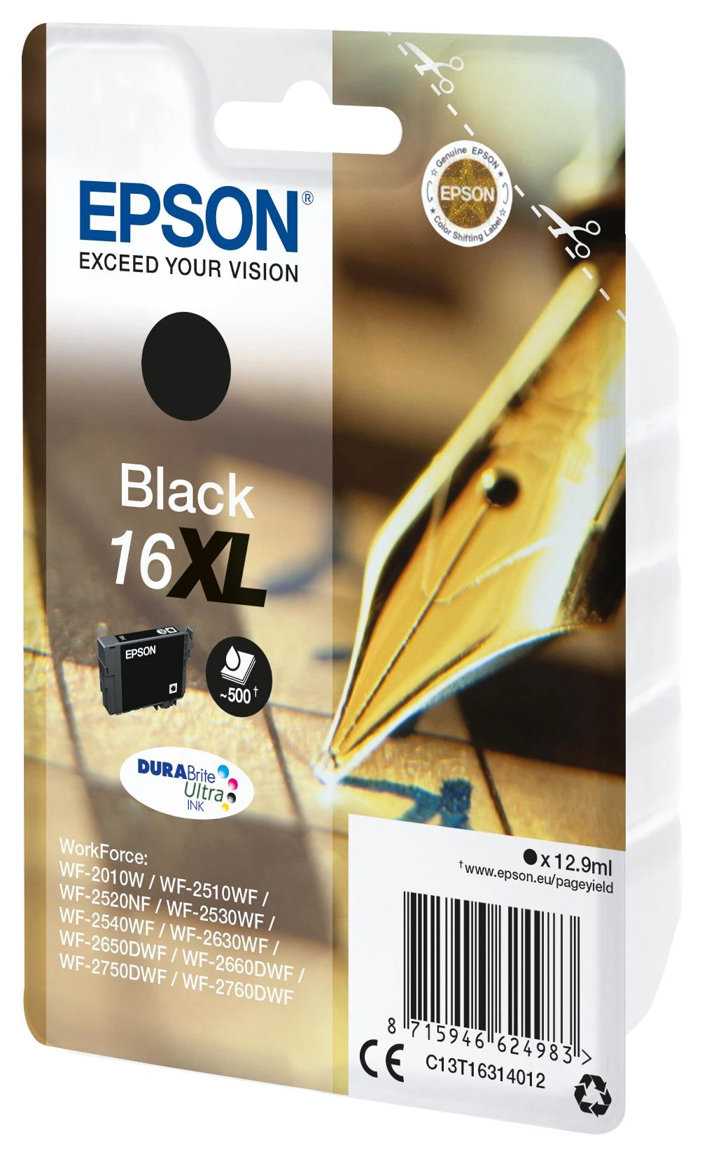 Epson 16XL rašalo kasetė, Juodas