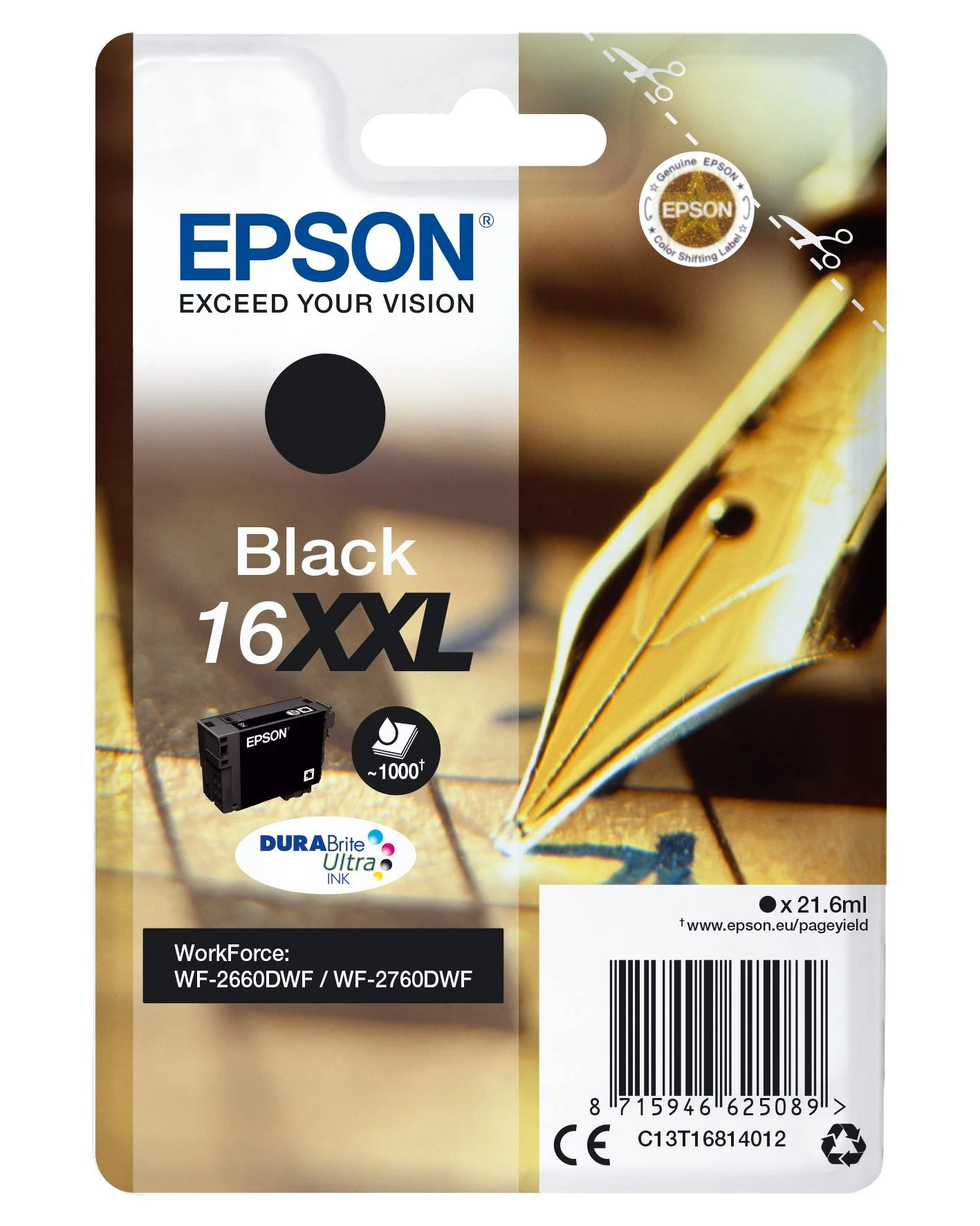 Tusz Epson 16XXL (juodas)