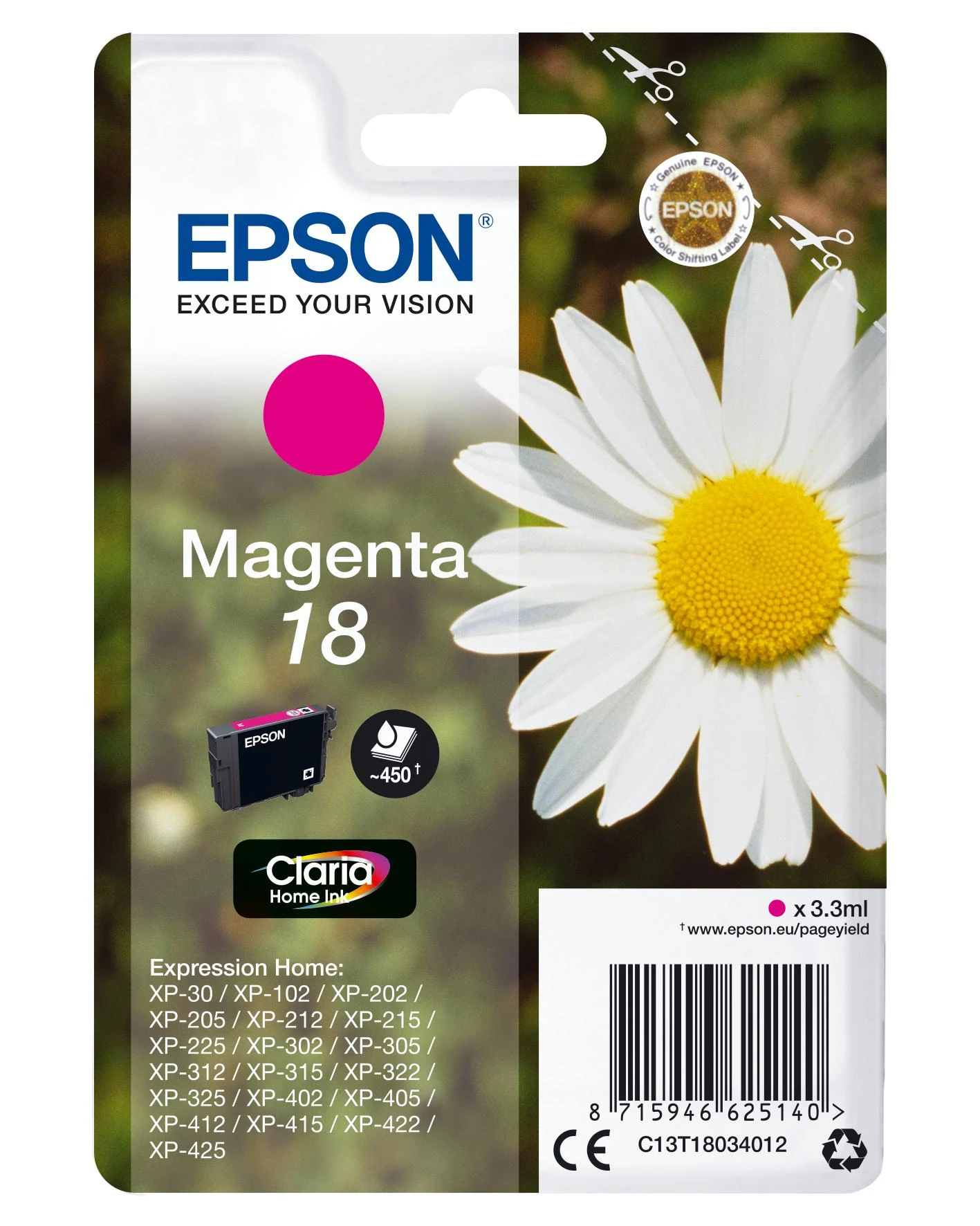Epson 18 MA rašalo kasetė, purpurinė