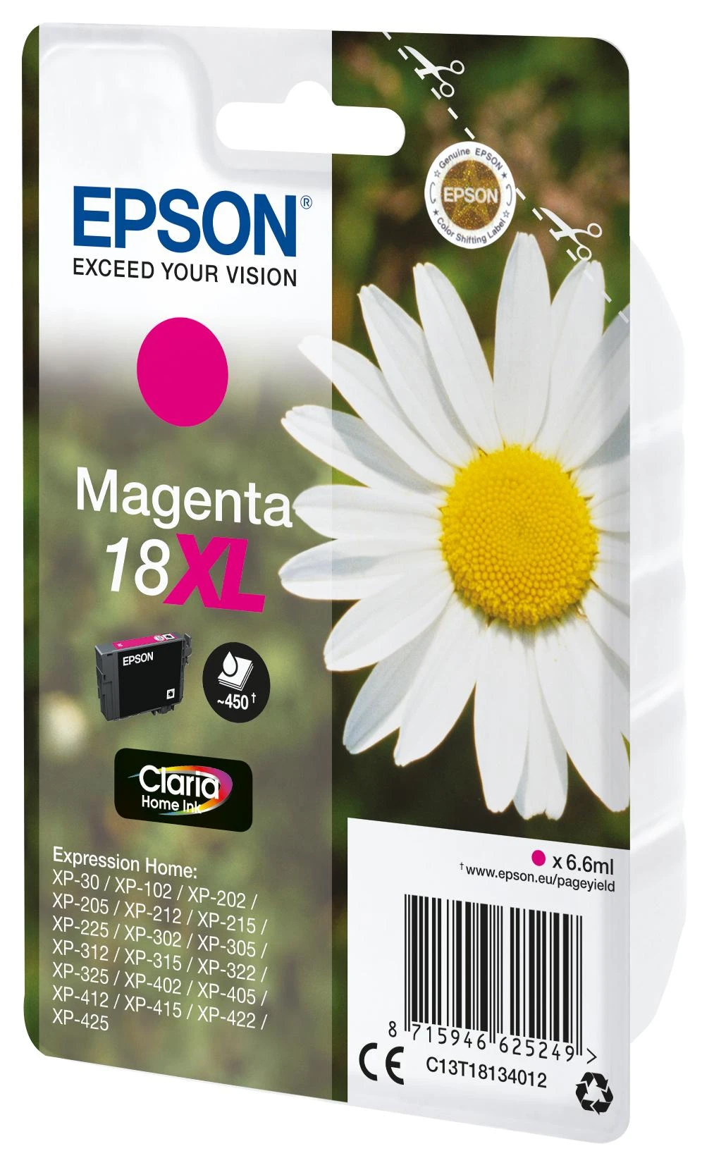 Epson T1813 rašalo kasetė, purpurinė, didelės talpos