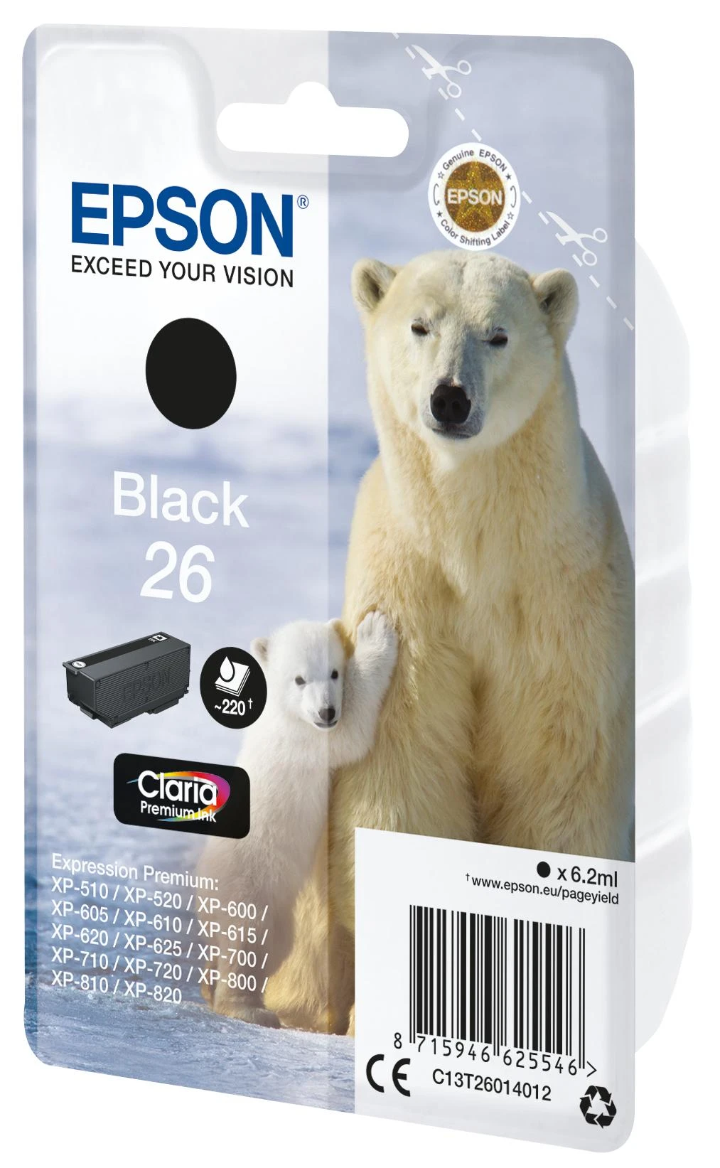 Kasetė - Epson C13T26014012 Standartinė XL Juoda