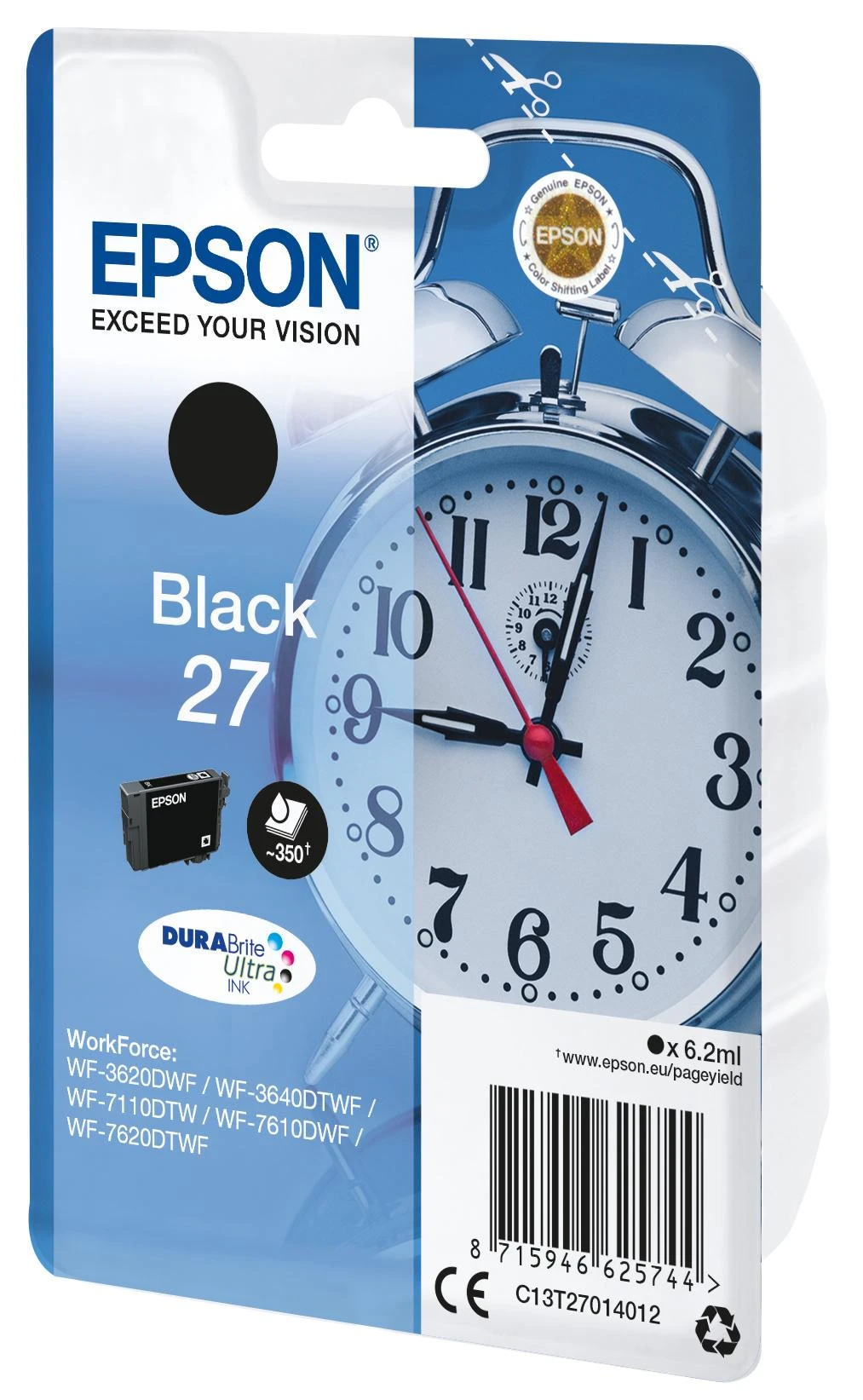 Epson C13T27014012 rašalo kasetė, Juodas