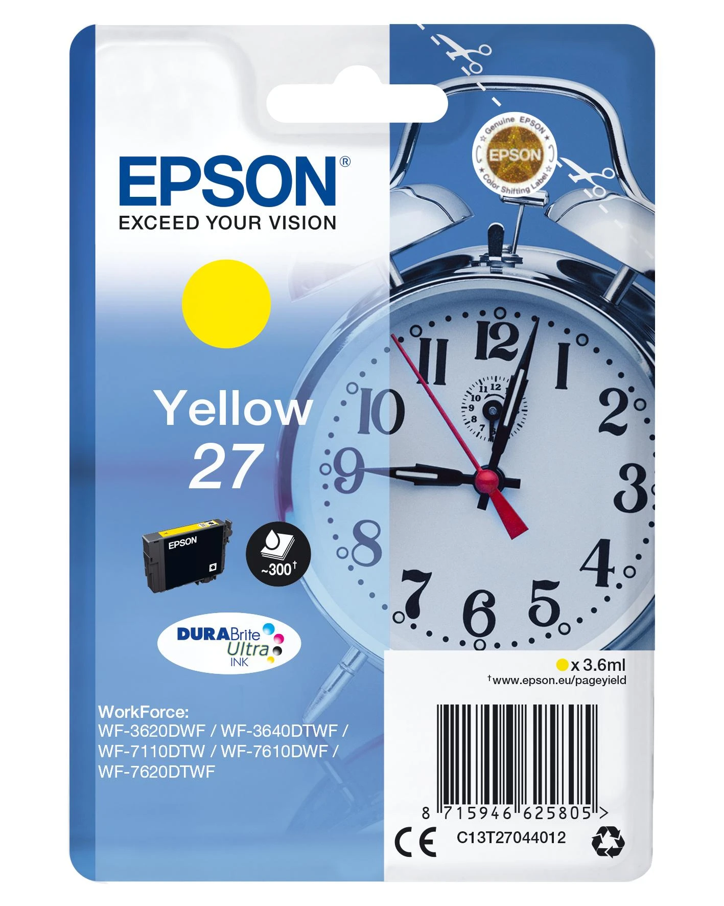 Epson Cartridge C13T27044012 rašalas, Geltona