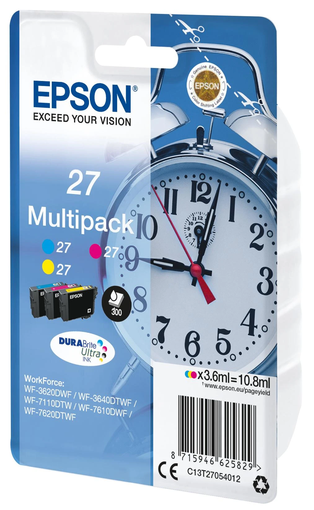 Epson 27 C, Y, M rašalo kasetė, sudėtinė pakuotė
