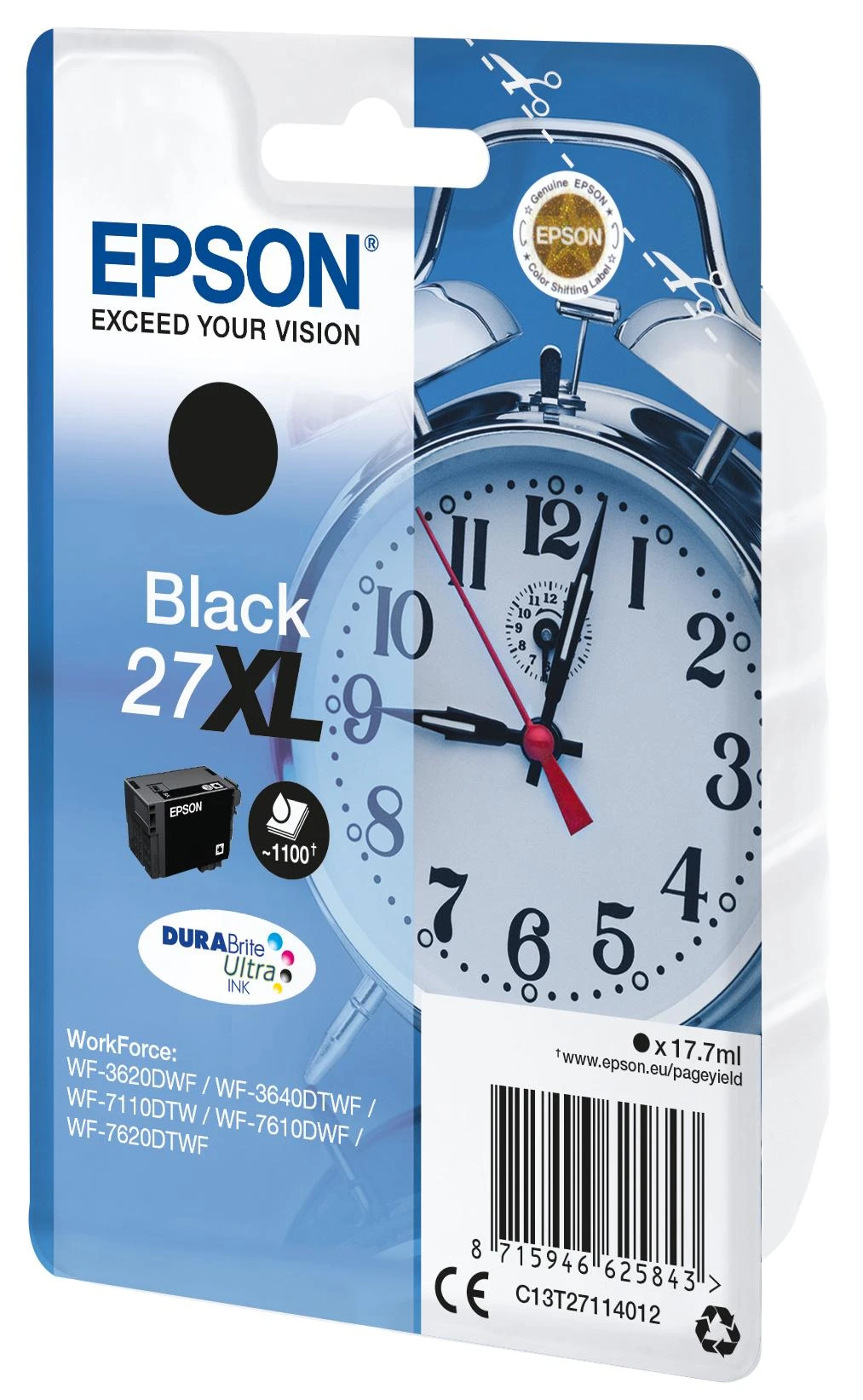 Epson T2711 | 27XL | Rašalo kasetė | Juodas
