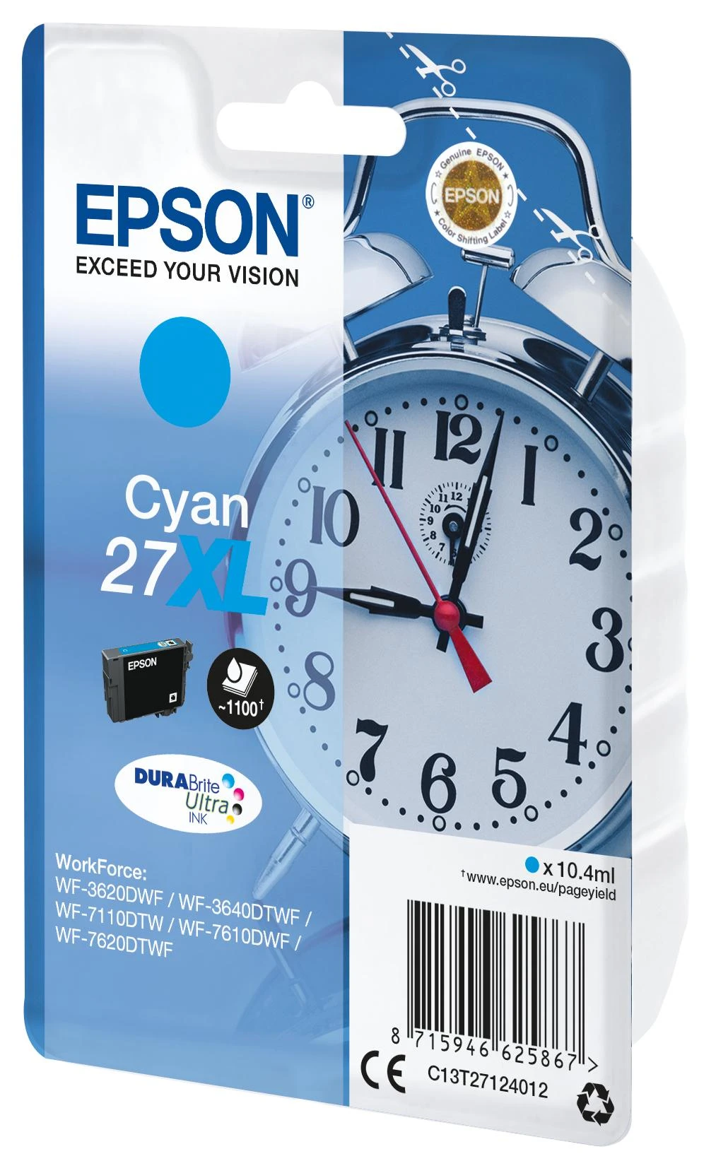 Epson T2712 | 27XL | Rašalo kasetė | Žydra spalva