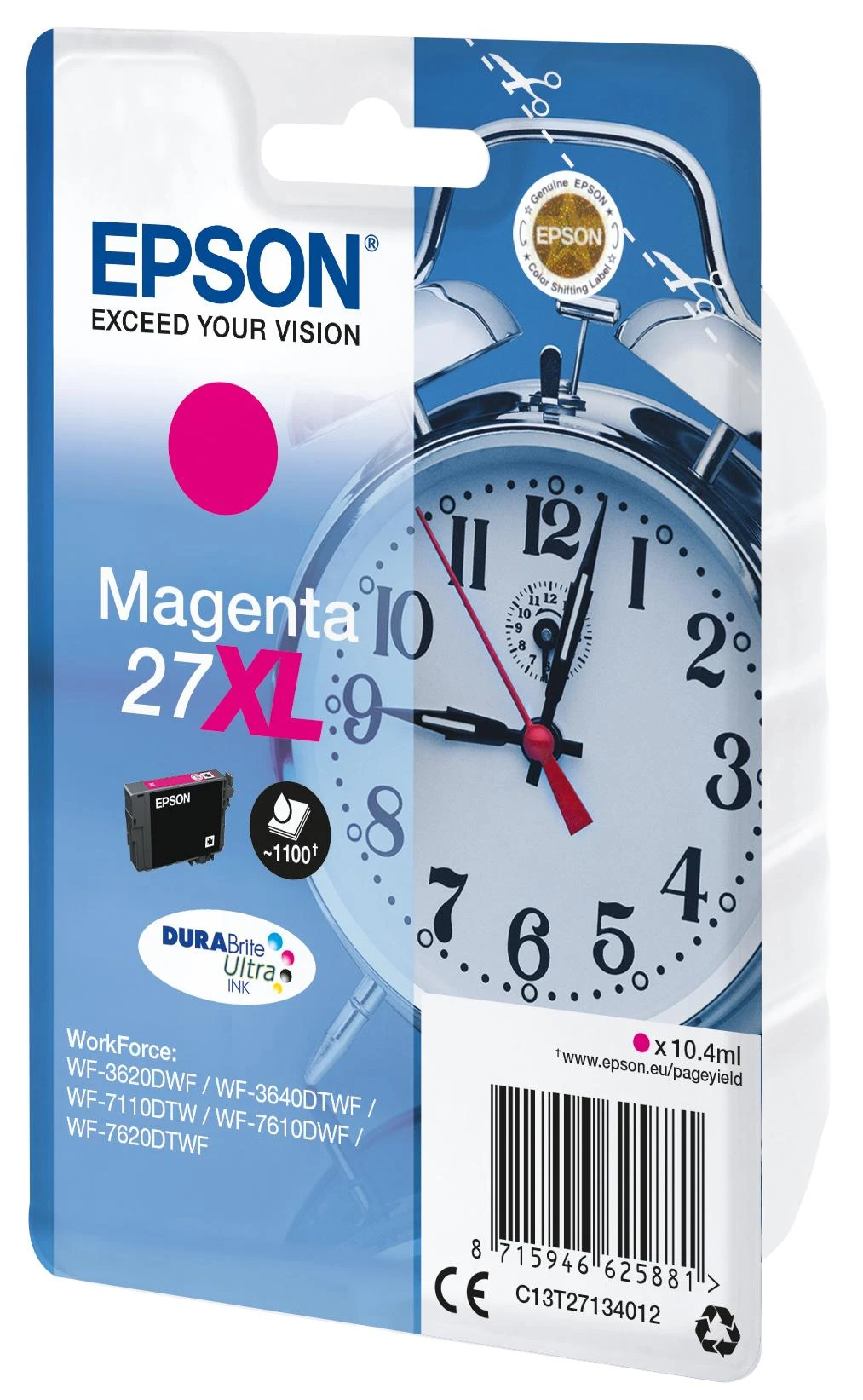 Rašalo kasetė Epson DURABrite Ultra Ink T2713, purpurinė