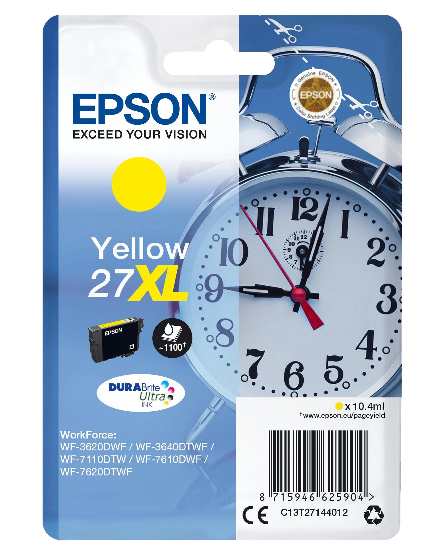 Epson T2714 | 27XL | Rašalo kasetė | Geltona