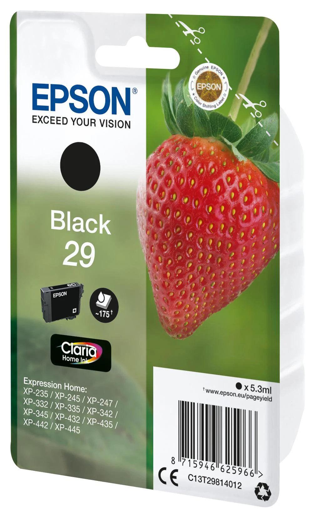 Epson 29 ink cartridge, juodas
