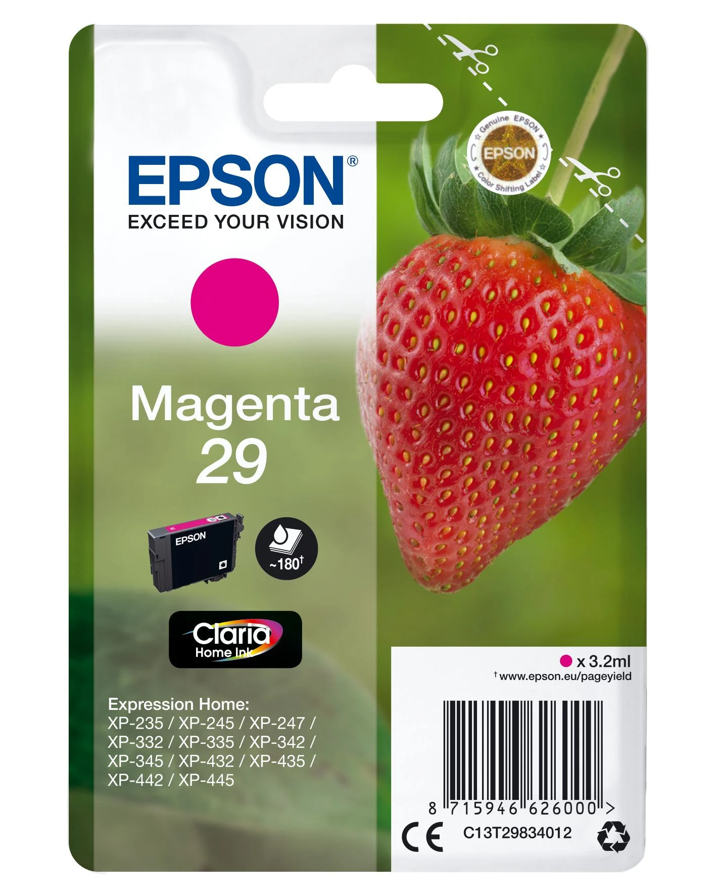 Epson 29 rašalo kasetė, purpurinė