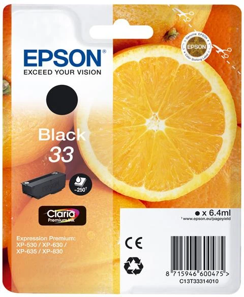 Epson Premium No.33 (C13T33314012), juoda kasetė
