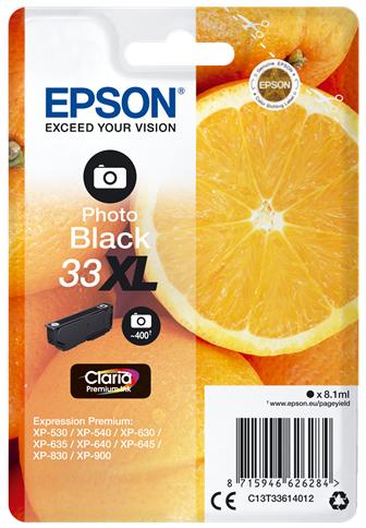Epson Nr.33XL (C13T33614012), foto juoda kasetė