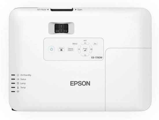 Projektorius Epson | EB-1780W | WXGA (1280x800) | 3000 ANSI lumens | Baltas | Lamp warranty 12 mėn.