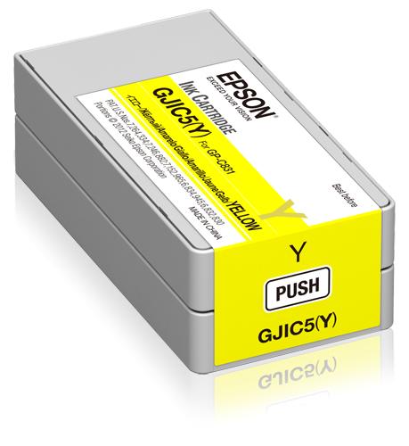 Epson GJIC5(Y): rašalo kasetė, skirta ColorWorks C831 (Geltona) (MOQ=10)