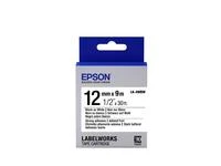Epson LK-4WBW (C53S654016) Ženklinimo juostos kasetė, Strong Adhesive, Juodas on Baltas (12mm, 9m)