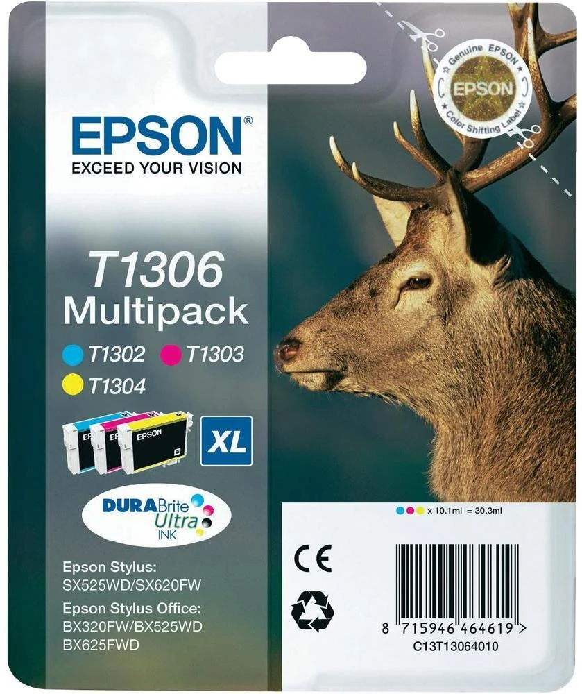 Rinkinys Epson T1306 MultiPack | Stylus SX525WD / BX305F / BX320FW / BX625FWD
