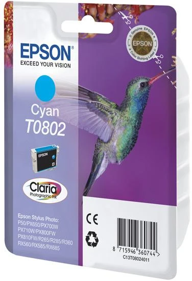 Epson T0802 (C13T08024011), žydra kasetė