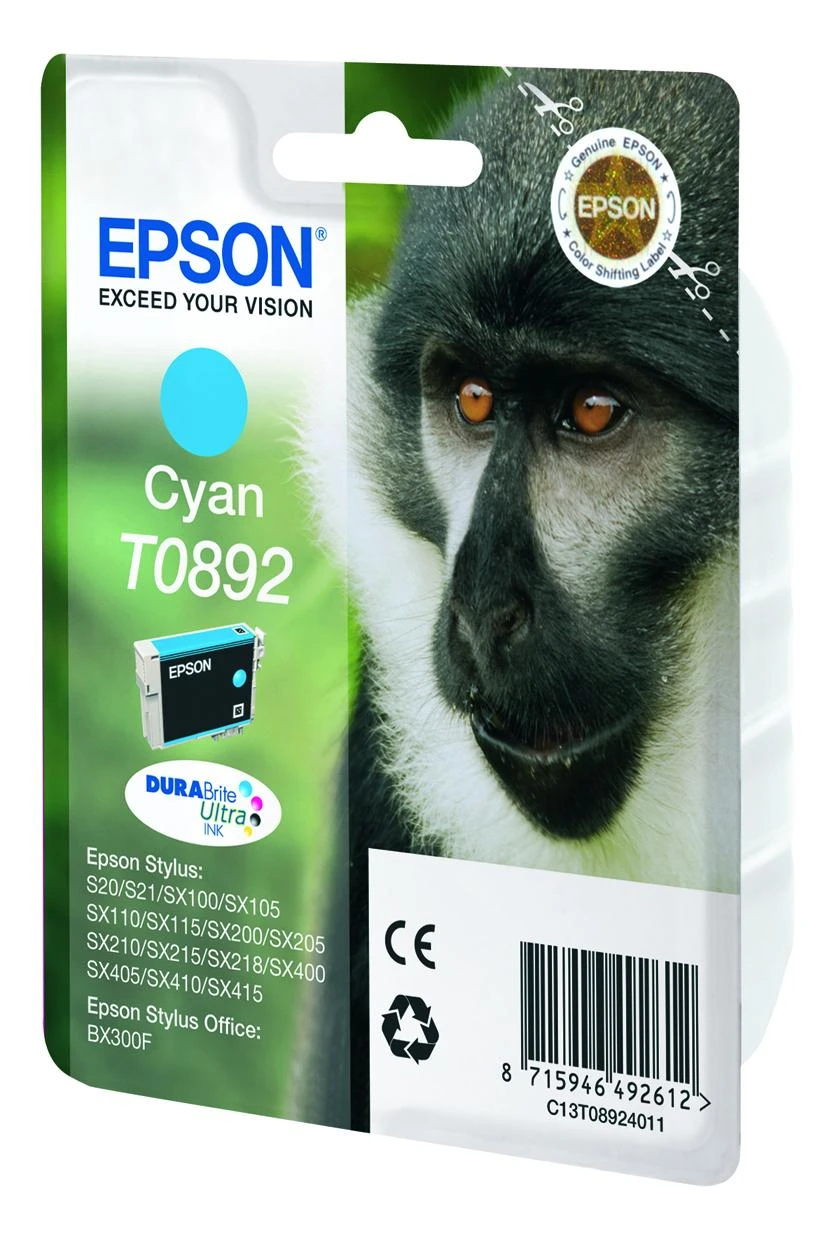 Epson T0892 rašalo kasetė, žalsvai mėlyna