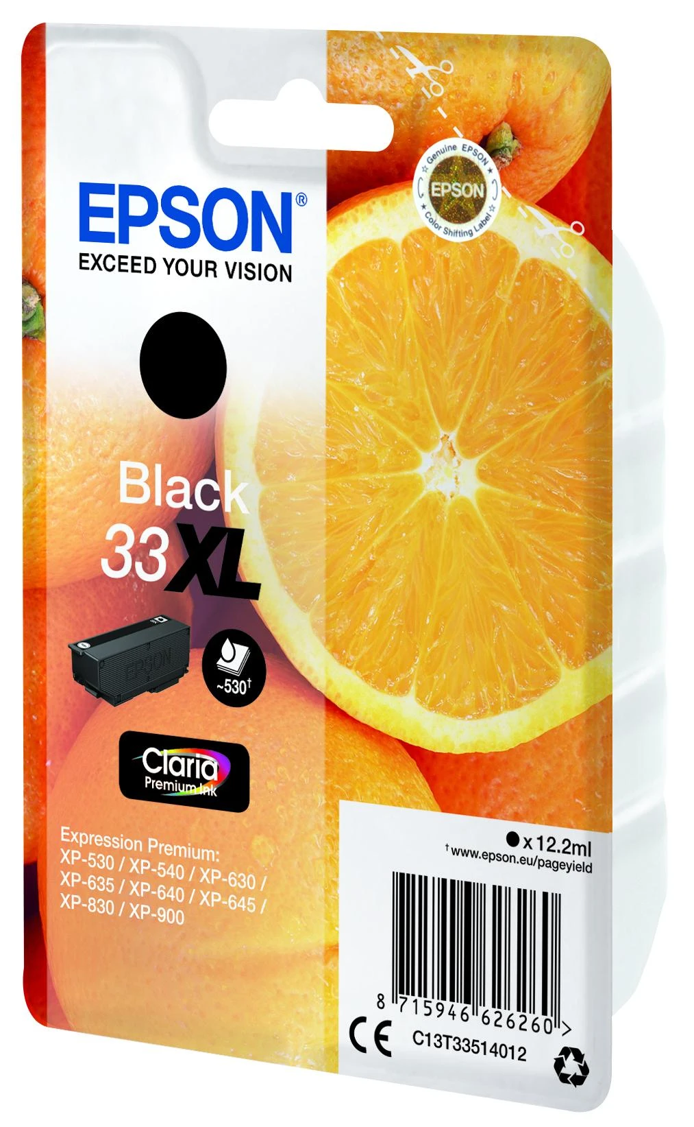 Epson 33XL Ink Cartridge, Juodas