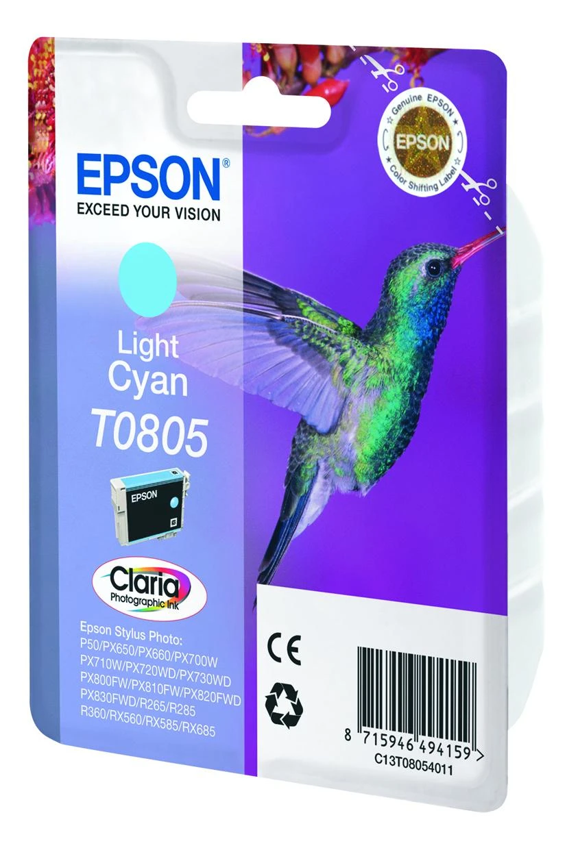 Epson (C13T08054011), šviesiai žydra kasetė
