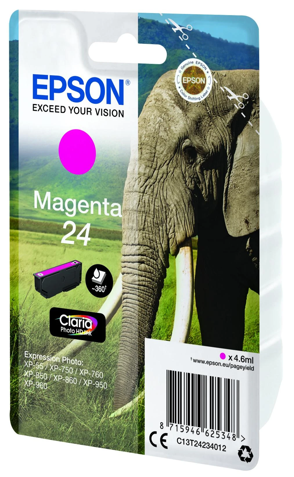 Epson rašalo kasetė purpurinė Claria Photo HD T 242 T 2423