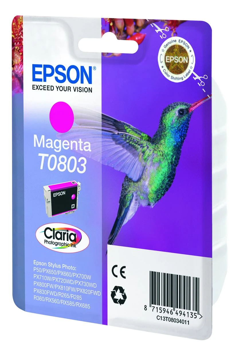 Epson T0803 (C13T08034011), purpurinė kasetė