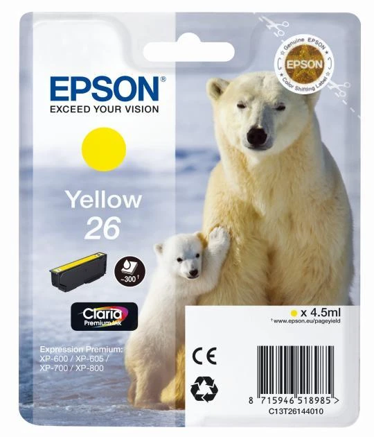 Epson T2614 (26) (C13T26144010), geltona kasetė