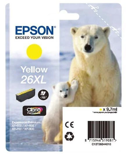 Epson 26XL rašalo kasetė, Geltona