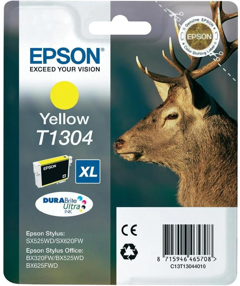 Epson T1304 rašalo kasetė, geltona