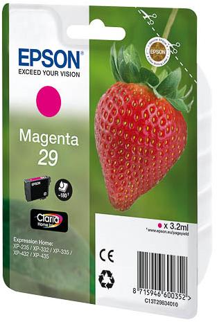 Epson Strawberry 29 M - Original - Pigment-based ink - Magenta - Epson Expression Home XP-235/332/335/432/435 - 1 pc(s) - Inkjet printing