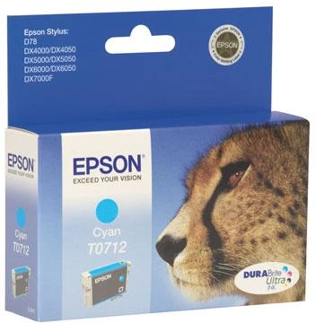 Epson T0712 rašalo kasetė, žalsvai mėlyna