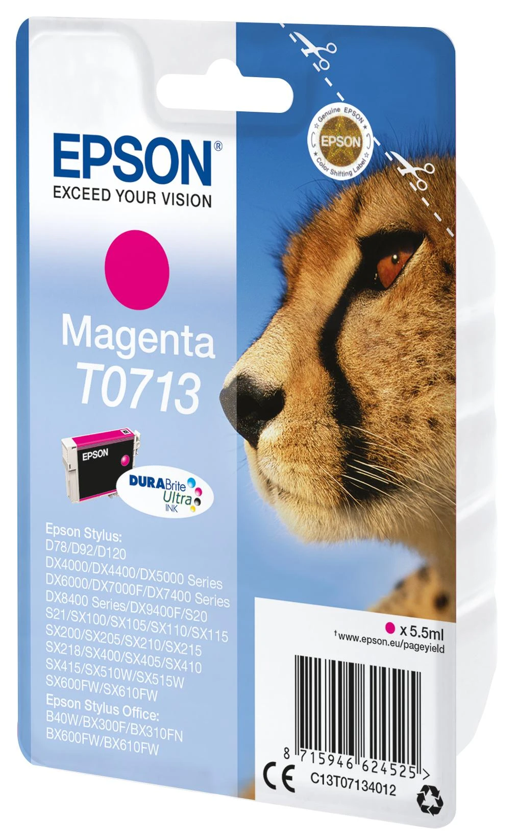 Rašalo kasetė Epson T0713, purpurinė