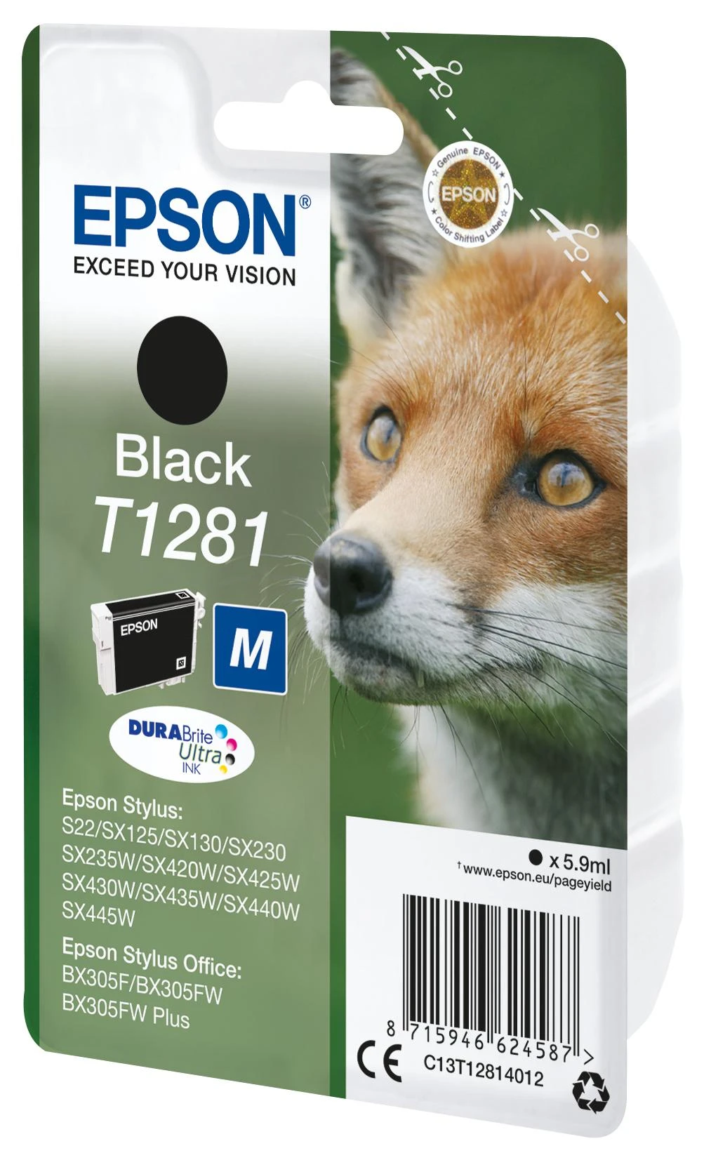 EPSON T1281 juodos spalvos rašalinė