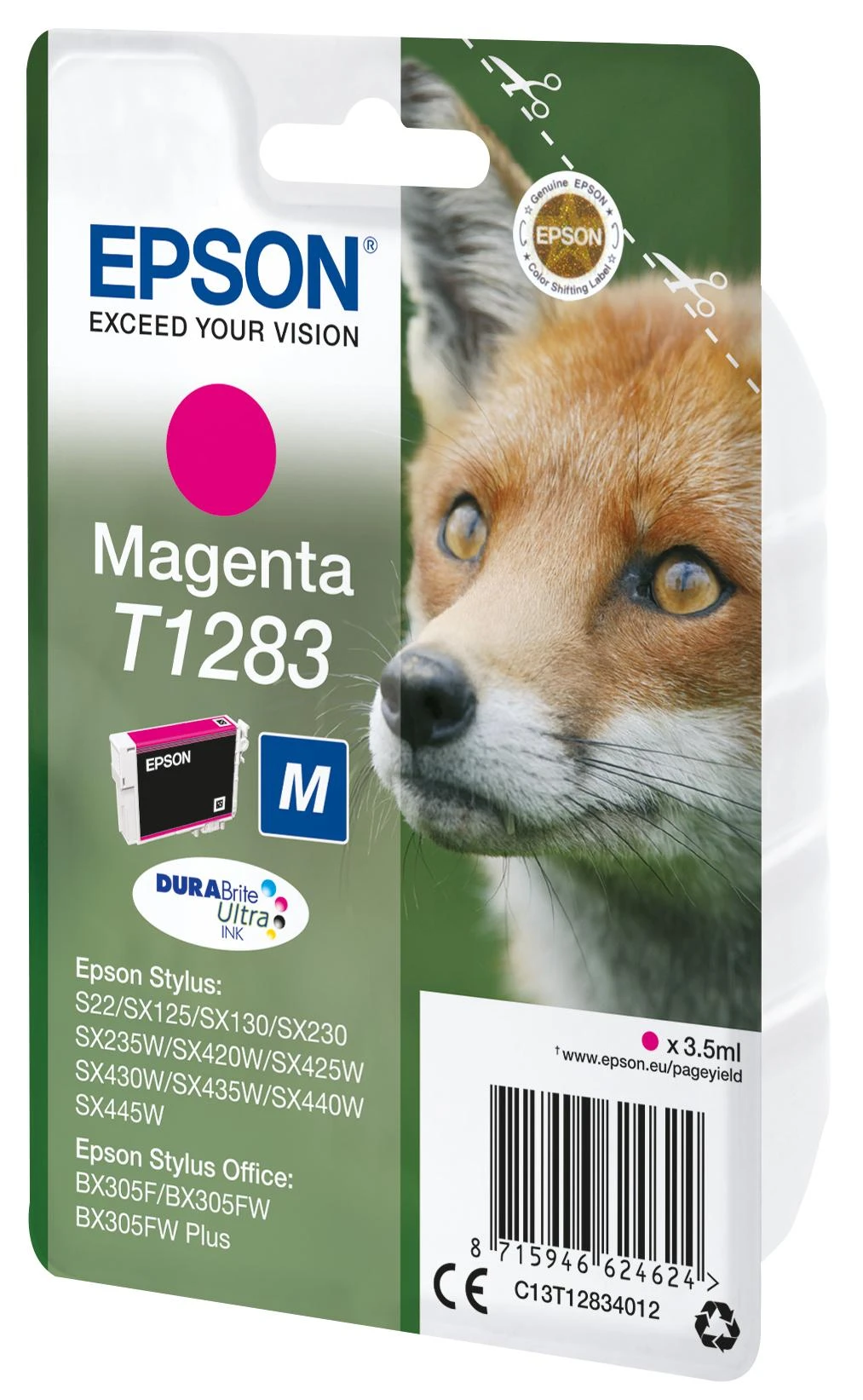 Rašalo kasetė EPSON T1283, raudona