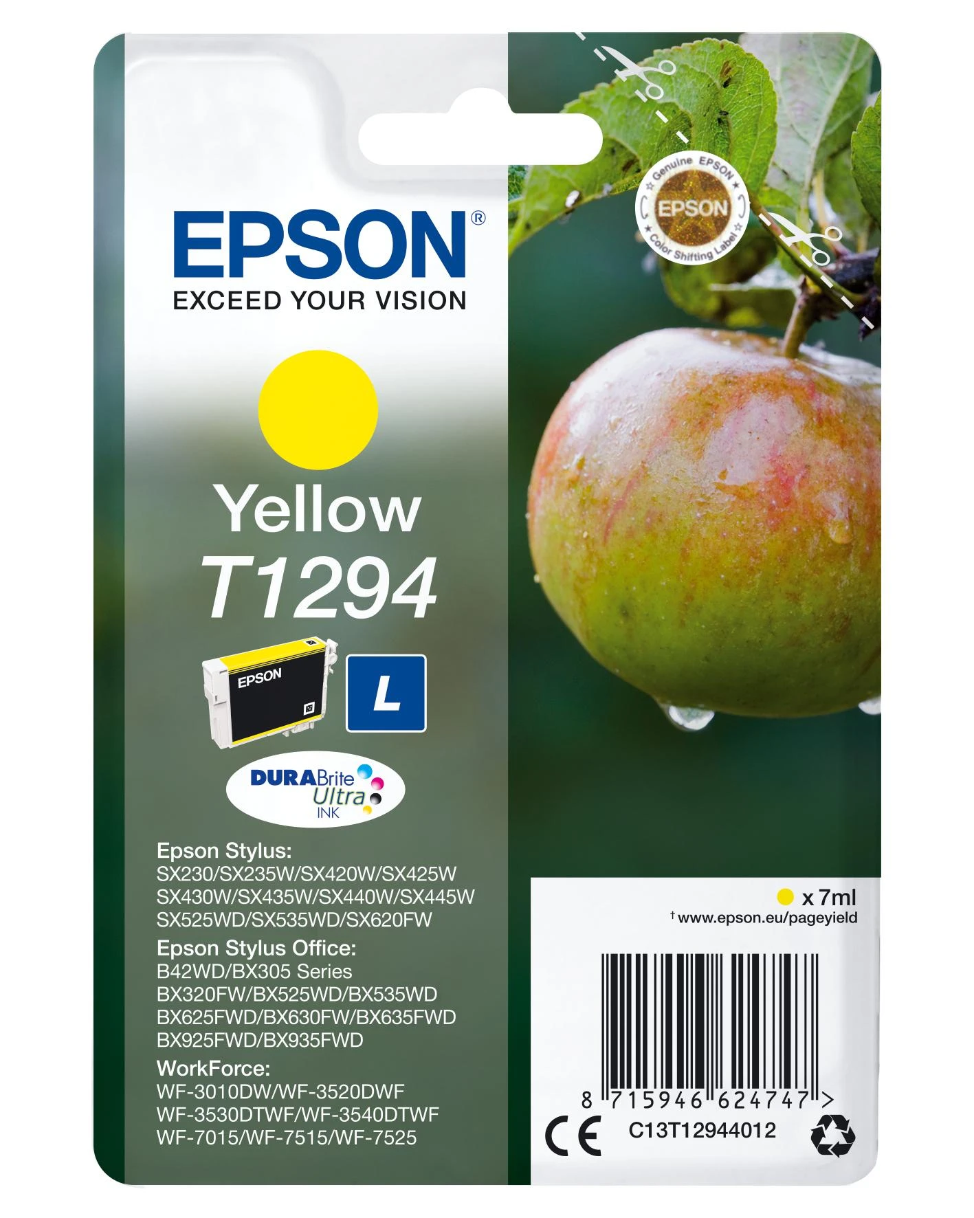 EPSON T1294 geltonos spalvos rašalinė