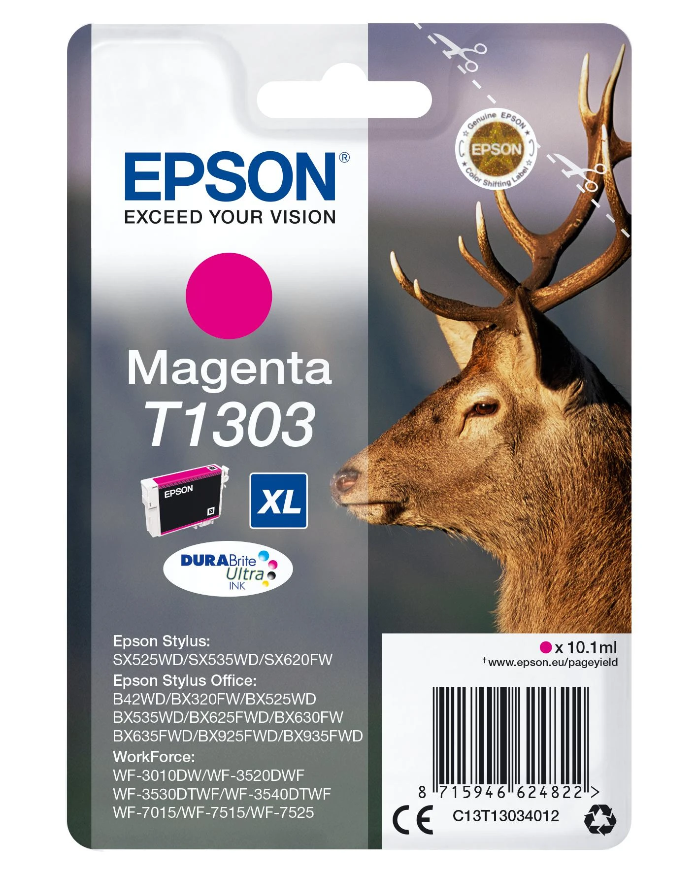 Epson DURABrite Ultra Ink | T1304 | Kasetė | Magenta