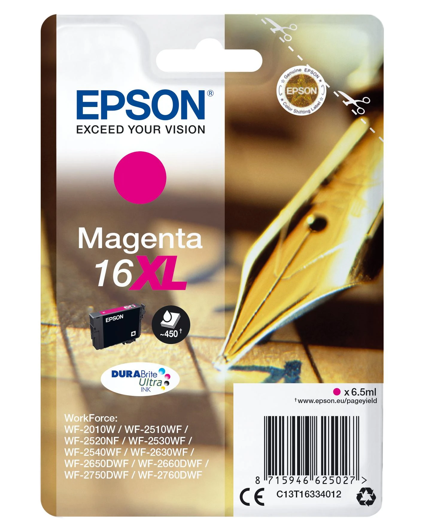 Epson 16XL | Rašalo kasetė | Magenta