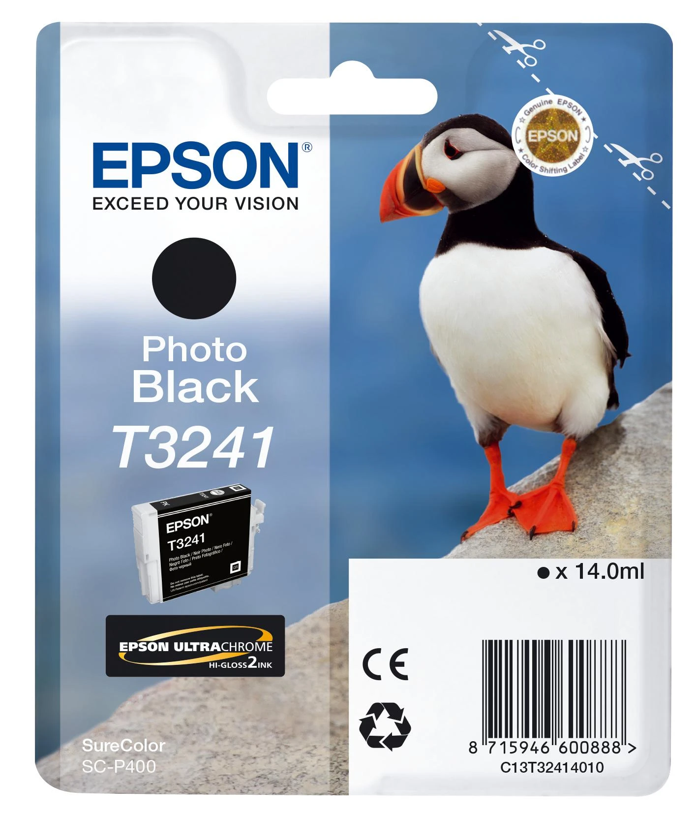 Epson T3241 | Ink Cartridge | Photo Juodas