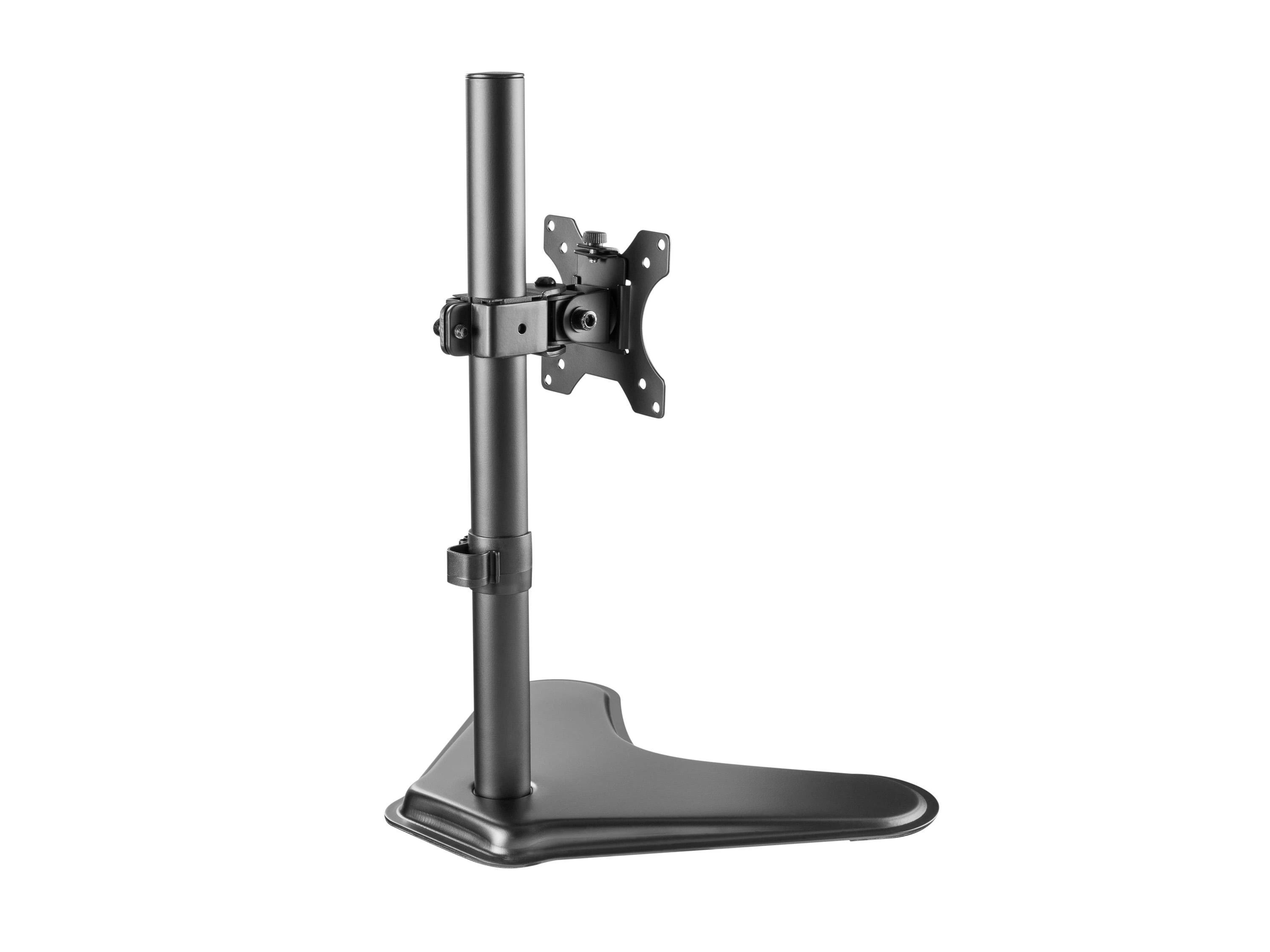 Laikiklis Equip 13"-32" pasukamas monitoriaus stalo stovas, 75 x 75 mm, 100 x 100 mm, -45 - 45°, -90 - 90°, aliuminis, plastikas, juodas