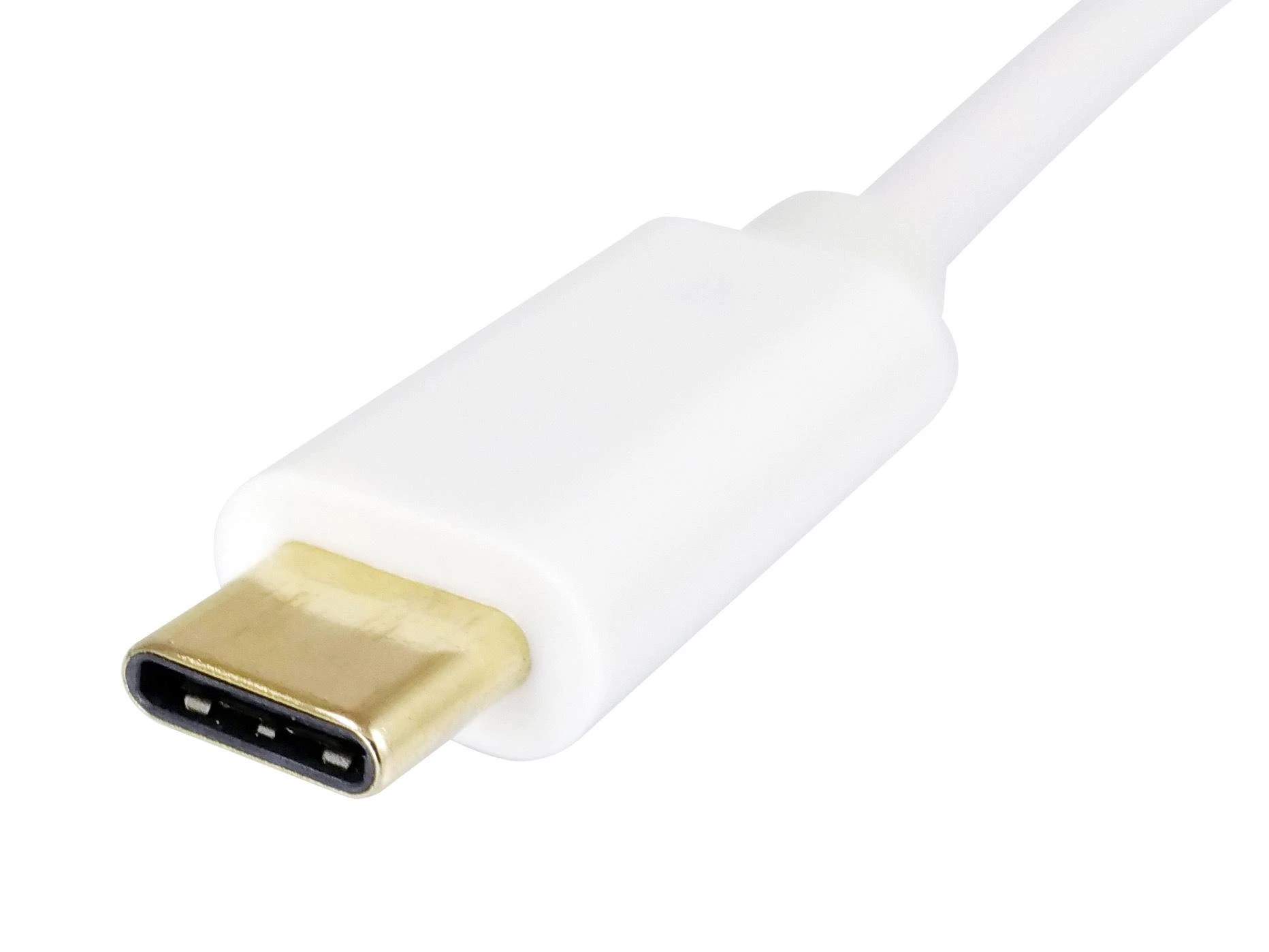 USB-C jungtis auksiniu antgaliu