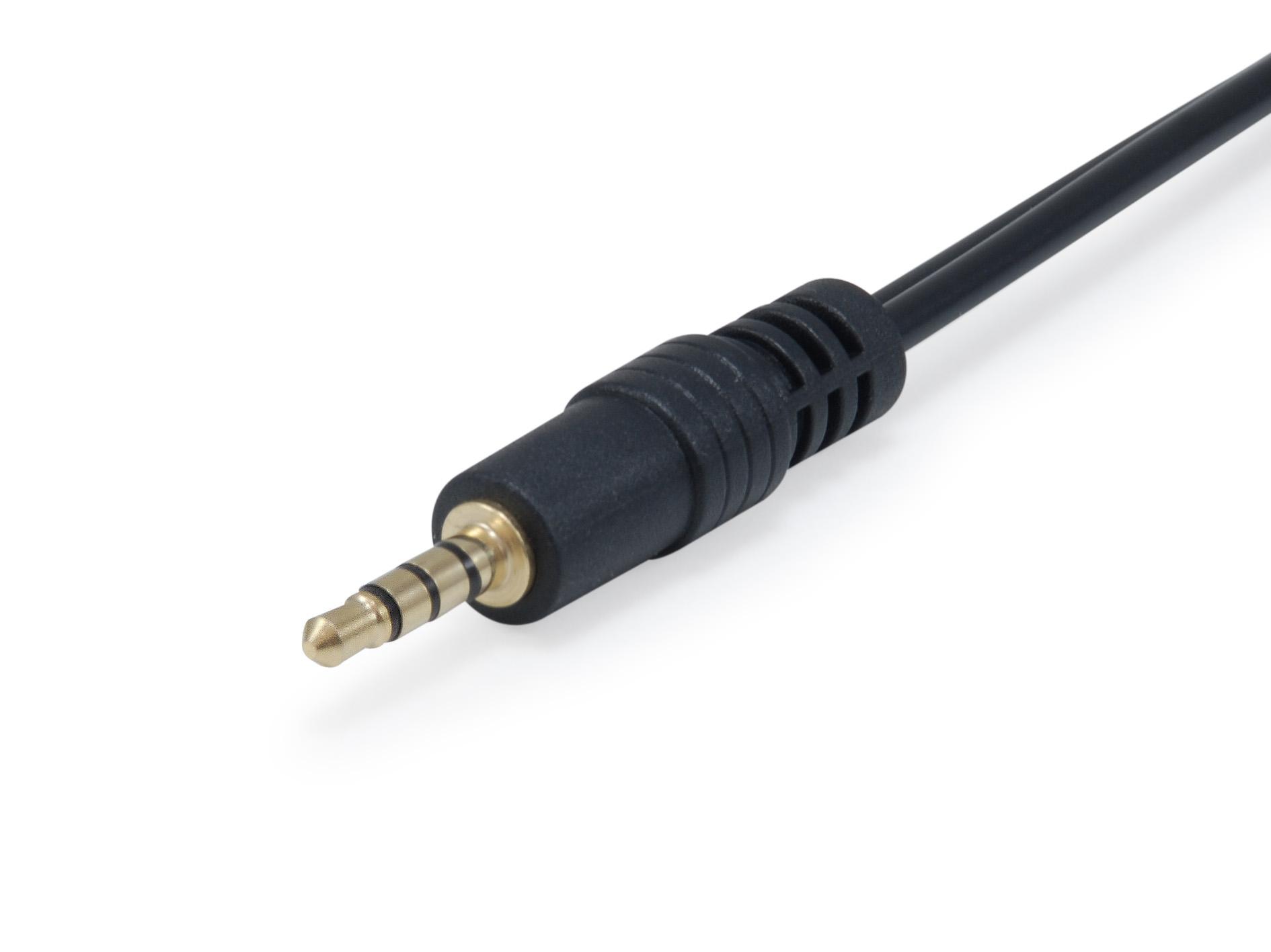 Kabelis Equip Jack 3.5mm - Jack 3.5mm x2 0.15m juoda (147943)