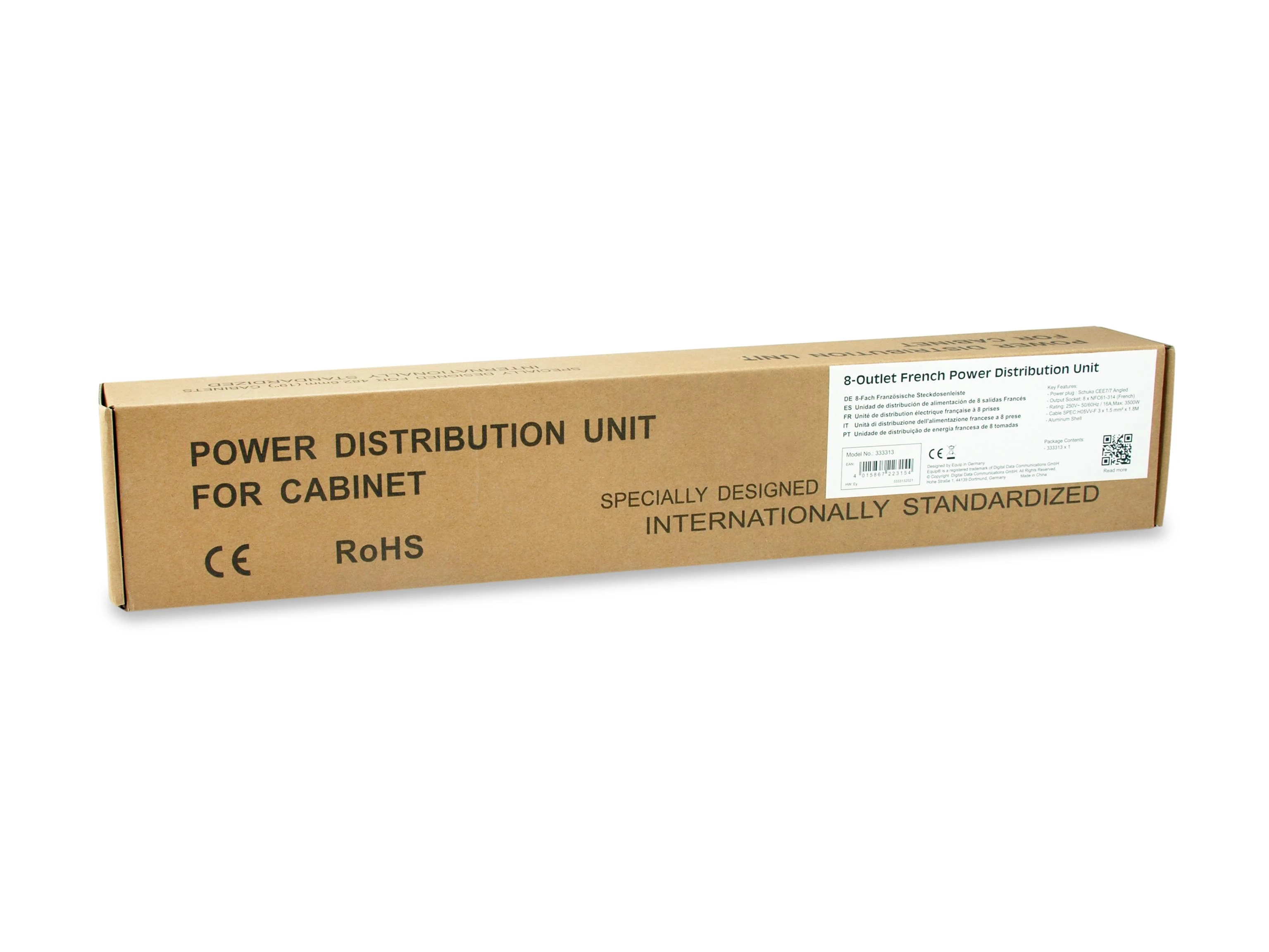 Equip Steckdosenleiste 19(1HE)8fach CEE7/7 1.8m Kabl.(Fr)si