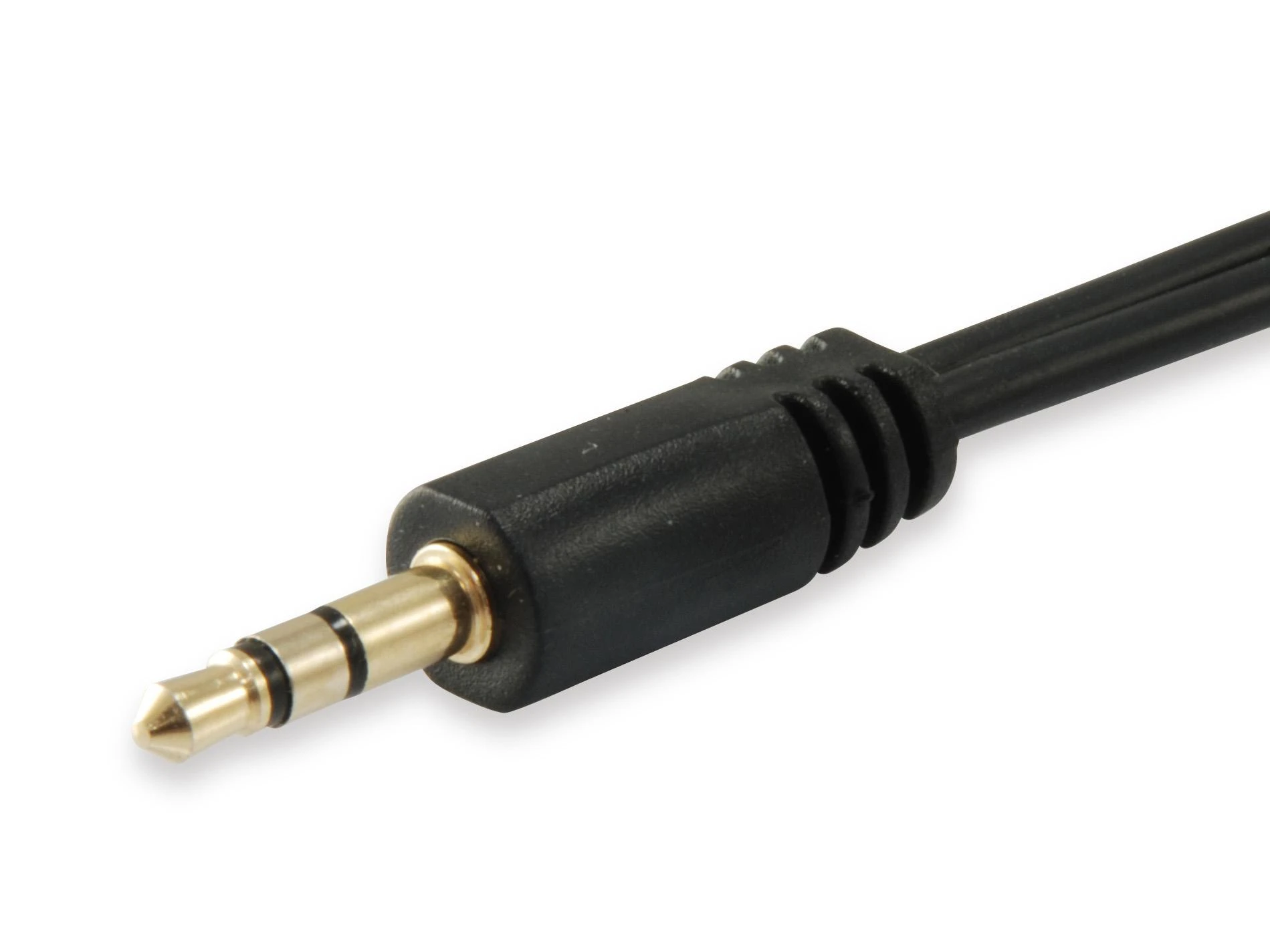 Juodas garso kabelio kištukas 3.5 mm