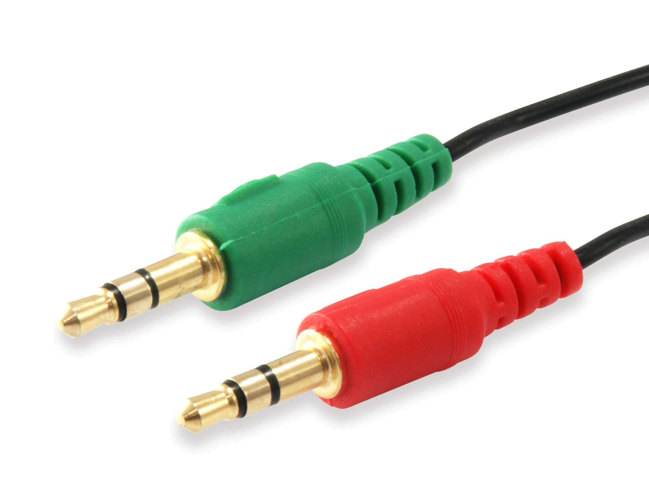 Audio adapterio 3.5 mm kištukai su spalvinėmis žymomis