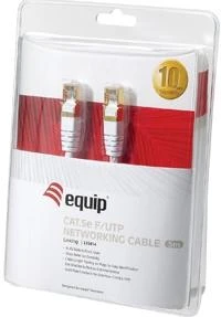 Equip Equip patch cable RJ45 F/UTP Cat5e 10,00m balta (FTP) lizdinė plokštelė