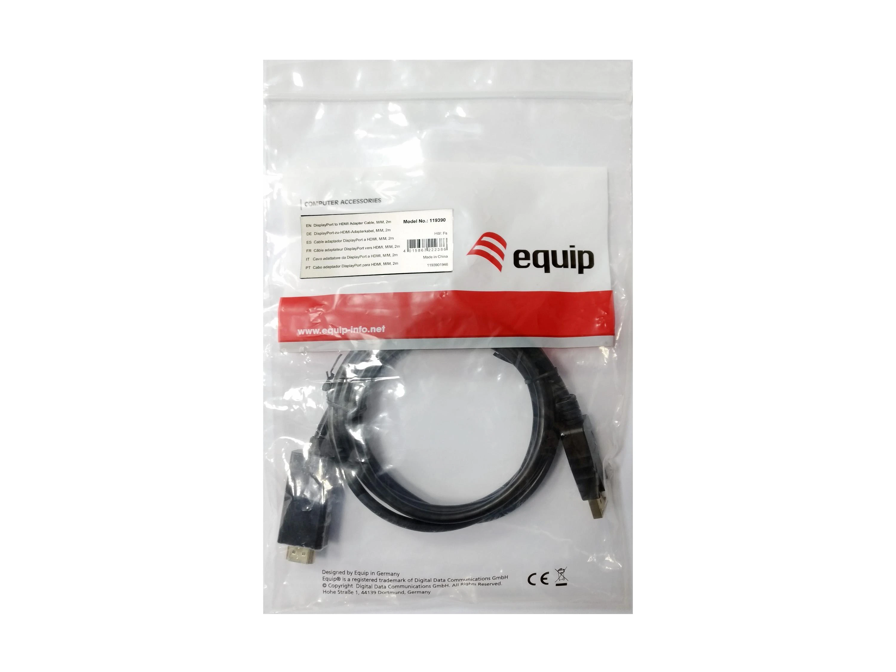 Equip DisplayPort - HDMI laidas pakuotėje