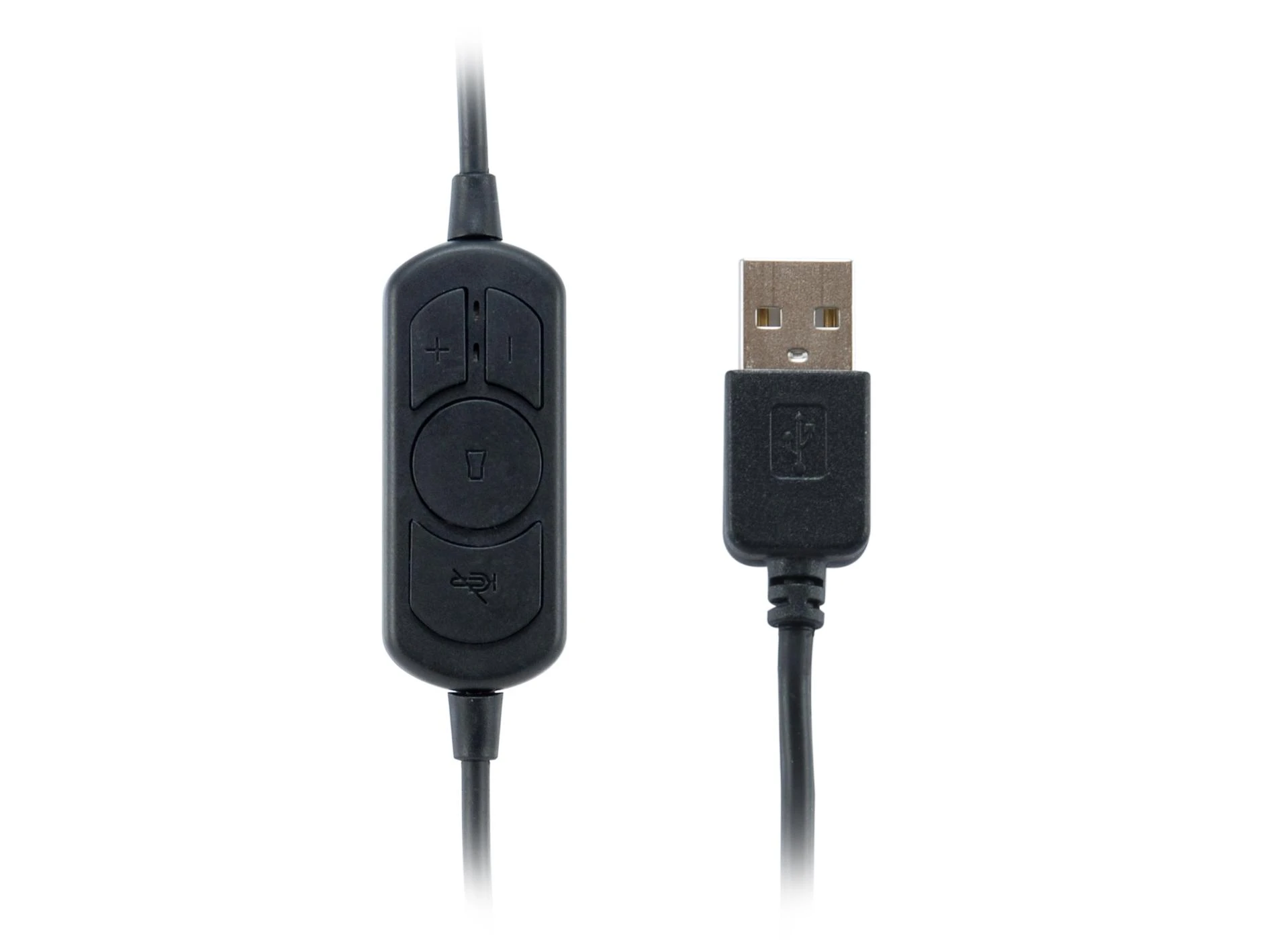 Ausinių valdymo pultelis ir USB jungtis