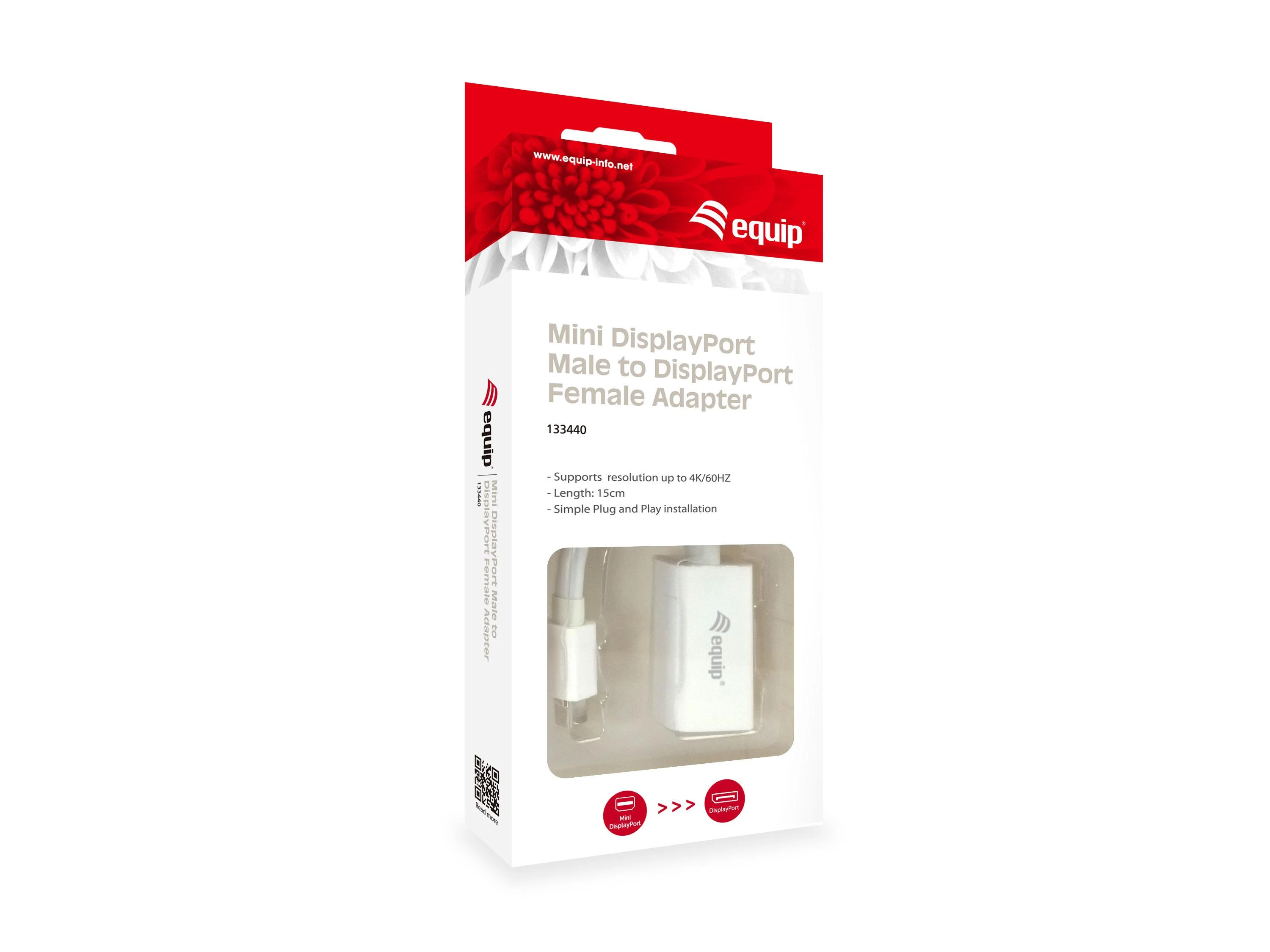 Mini DisplayPort į DisplayPort adapteris pakuotėje