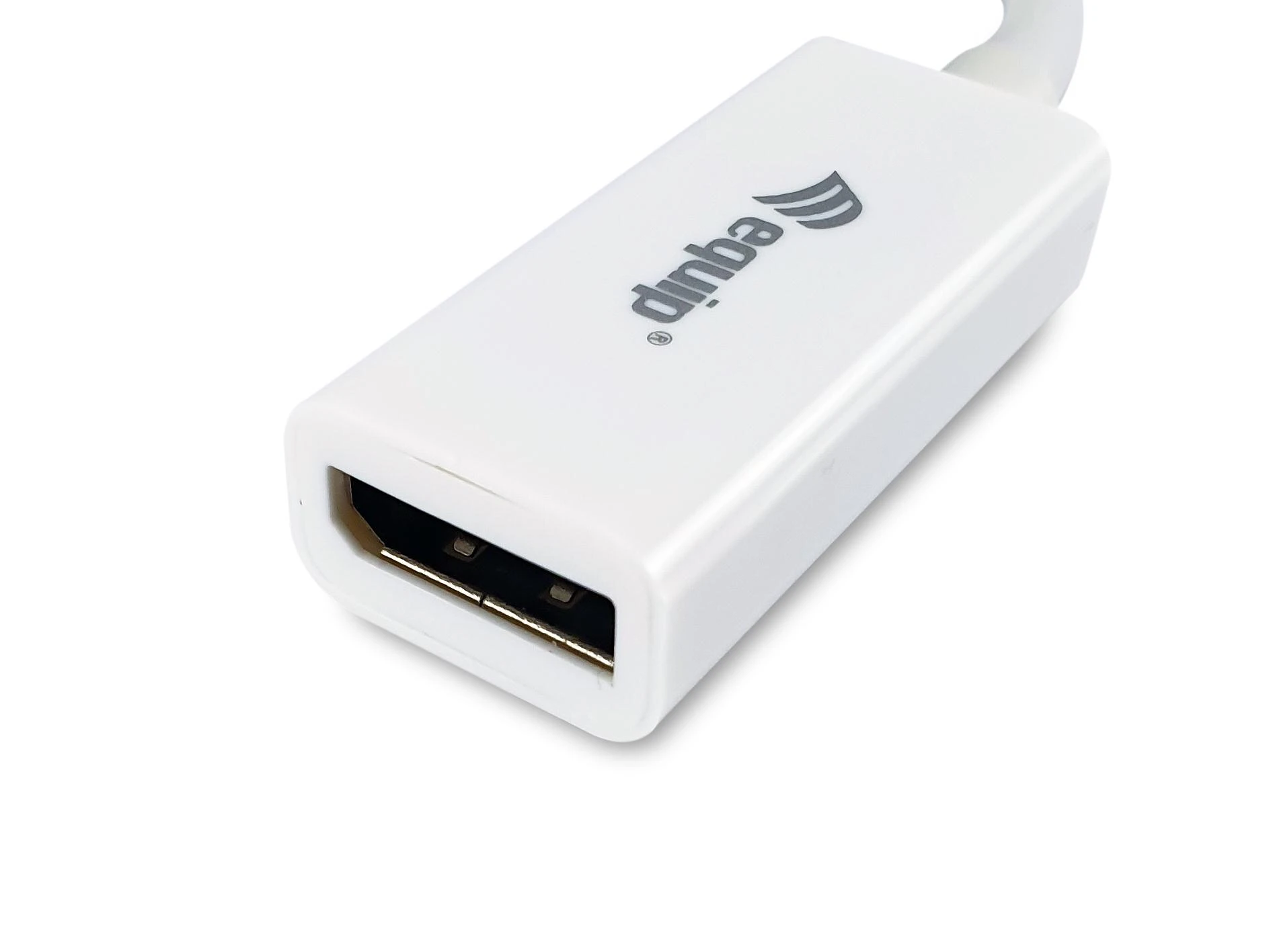 Baltas Mini DisplayPort į DisplayPort adapteris jungtis